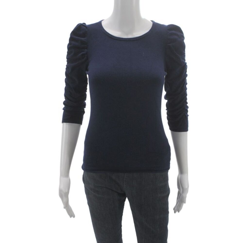 Lilly Pulitzer Womens Pullover Sweater Blue 3/4 Sleeve Round Neck Size XS